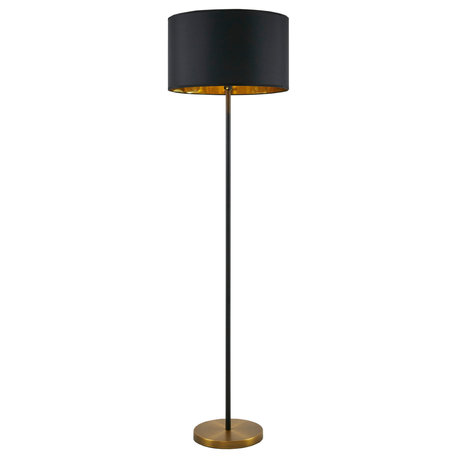 Martha Stewart Hunts Metal Floor Lamp Gold/Black