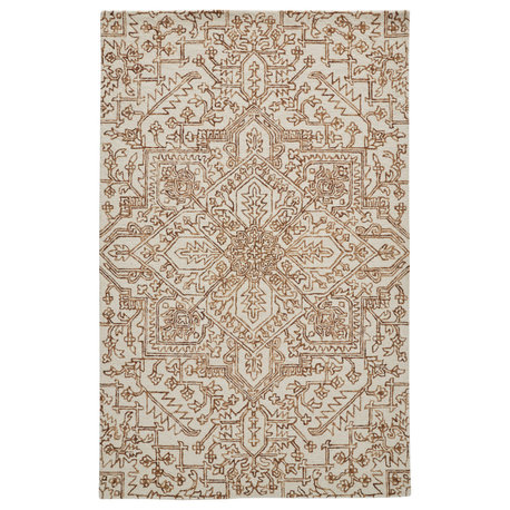 Weave & Wander Natal Modern Minimalist Geometric Floral Rug, 2'x3'