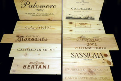 Assorted Wooden Wine Crate Panels
