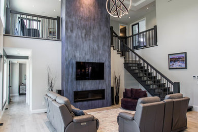 Transitional living room photo in Other