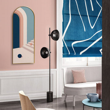 Blue Line Roman Shades, Roman blinds, window treatments