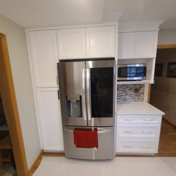 Transitional Kitchen Remodel Done in a Polar White and Pebble Grey