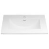 Ronbow Kara Ceramic Sink Top With Single Faucet Hole, White, 25"