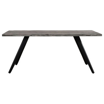 Wexford Wood Dining Table, Gray Wood