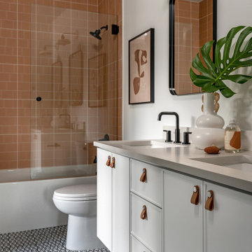 Graphic Patterned Tile Bathroom | East Austin, TX