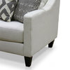 Furniture of America Gauthier Contemporary Fabric Upholstered Loveseat in Ivory