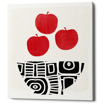 Epic Graffiti "Bowl of Apples" by Linda Woods, Giclee Canvas Wall Art, 20"x24"