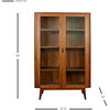 Milano Glass Door Cabinet, Walnut