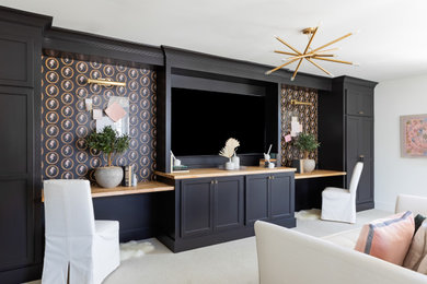 Inspiration for a transitional home office remodel in Raleigh