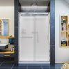 DreamLine Infinity-Z 36"x48" Frosted Sliding Shower Door, Center Base, Backwalls