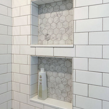 Gray and White Bathroom Remodel in Melrose