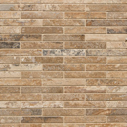 Moda Mosaic Thin Rectangle Field in Mahogany - Mosaic Tile