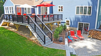 A deck & patio in Dunstable, MA, that make the perfect pair!