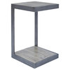 Global Archive "C" Table, Antique Gray