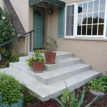 The new porch and entry stairs