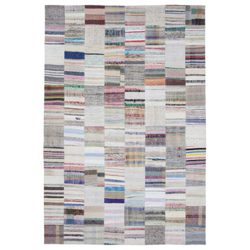 Rug N Carpet - Handmade Anatolian 8' 2'' x 12' 2'' Rustic Patchwork Kilim Rug