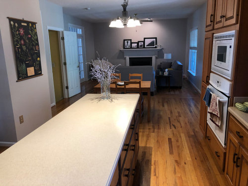 Awkward Living Room To Kitchen Open Concept -- Help!