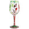 "Dreaming of Wine Christmas" Wine Glass by Lolita