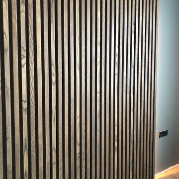Wooden slats panel LED circuit
