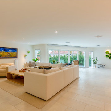 Minimalist Living Room With Contemporary Beige Elegance