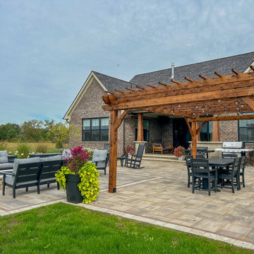 Backyard Paver Oasis + Firepit