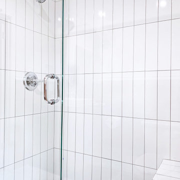 Shower with Oversized Subway Tile