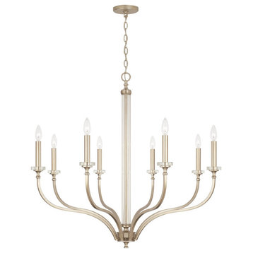 Capital Lighting Breigh 8-Light Chandelier 444881BS, Brushed Champagne