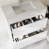 Boutique Bath Vanity, High Gloss White, 36", Single Sink, Freestanding