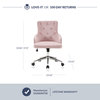 Belden Modern Elegant Swivel Desk Chair, Pink/Chrome