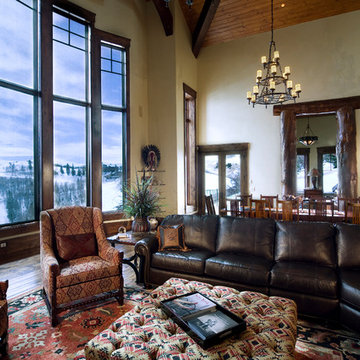 Mountain Rustic Traditional Living Room