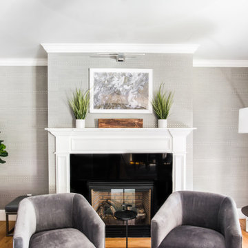 Living Room Makeover with Gorgeous Grasscloth