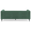 Admiral Contemporary Tufted 3-Seater Sofa, Forest Green/Espresso/Gold, Forest Gr