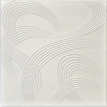 20"x20" Styrofoam Glue Up Ceiling Tiles, R59W Plain White