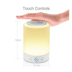 LED Bedside Portable Bluetooth Speaker Night Light Lamp - Table Lamps