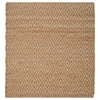 Safavieh Natural Fiber Collection NF873 Rug, Natural/Red, 6' Square