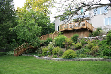 Deck - large traditional deck idea in Toronto with no cover