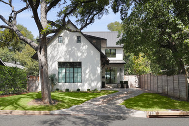 Transitional exterior home idea in Austin