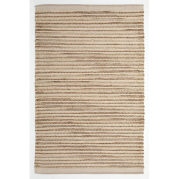 NuStory Cottage Hand Woven Solid Color Area Rug in Natural, 5'x8'