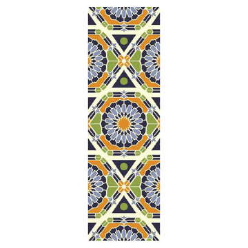 Kaleidoscope Amazing Mosaic Runner Rug in Orange and Lime by Surya -$989.88