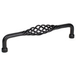 Century Hardware - Saxon Appliance Pull, Matt Black - Rustic birdcage design in rustic finishes, ideal for appliance panels