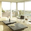 Aarnio original Hanging Bubble Chair, Ivory Leather Cushion