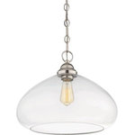 Savoy House - Savoy House 1-2070-1-109 Shane - 1 Light Pendant - Make a statement with the wide, bubble-like clearShane 1 Light Pendan Polished Nickel Clea *UL Approved: YES Energy Star Qualified: n/a ADA Certified: n/a  *Number of Lights: 1-*Wattage:60w E26 Medium Base bulb(s) *Bulb Included:No *Bulb Type:E26 Medium Base *Finish Type:Polished Nickel
