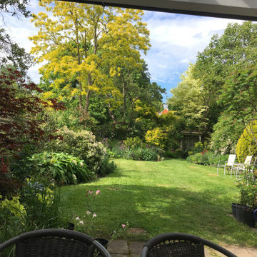 Flower-filled garden in Ealing