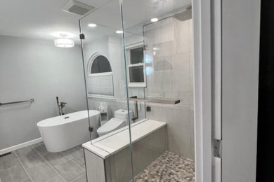 Master Bathroom Remodel - Custom Vanity, Freestanding Tub, Shower