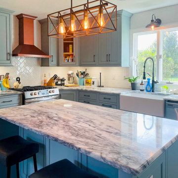 Tranquil Blue Inset Shaker Kitchen