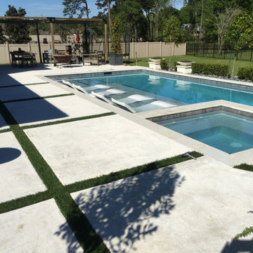 White Concrete Quartzite Coping