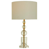 Cut Crystal Table Lamp with Brass Hardware — Stevans