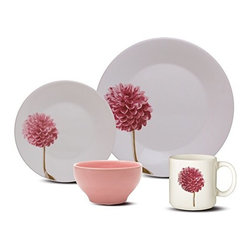 Oxford Porcelains - Oxford Biona 16-Piece Dinnerware Place Setting, Dalia - Dinnerware Sets