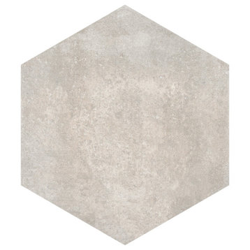Boston Ferro Hex Bianco Porcelain Floor and Wall Tile