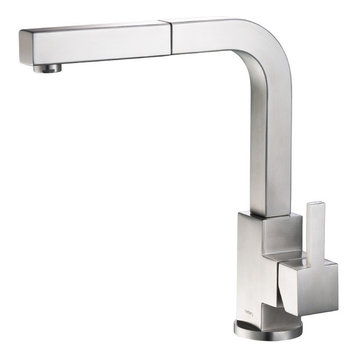 Isenberg K.1330 Deus Dual Spray Stainless Steel Kitchen Faucet With Pull Out